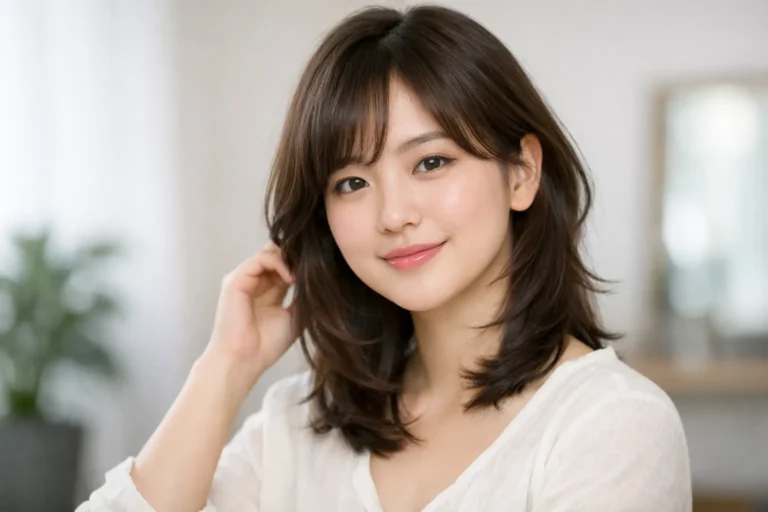 Korean Layered Haircut for Round Face Tips